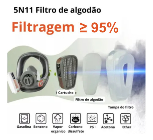 Kit Com 30 Pré-filtros Similares Ao 3m 5n11 N95 Para Máscara U