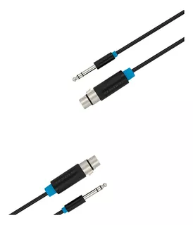 Cable Audio Hifi 6.35mm Plug Jack Trs Xlr Canon 100cm Mp3