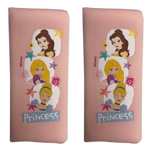 Par Mini Cubre Cinturon Seguridad Auto Niños Disney Princess