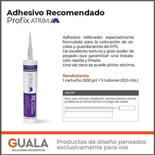 Zocalo Eps Extra Line Atrim Anti Humedad Porcelanato 2320