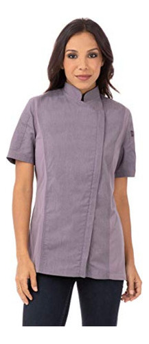 Chef Works Springfield Chaqueta De Chef Para Mujer, Morado,