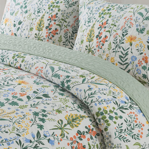 Newlake Juego De Colcha Y Edredón De Patchwork Reversible -