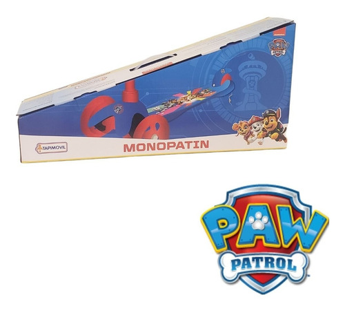 Imagen 3 de 4 de Monopatín Paw Patrol 3 Ruedas Luz Led Seguridad Reforzado