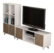 Comprar Nórdico Escandinavo Rack + Biblioteca 2c Vintage Mueble Lcd