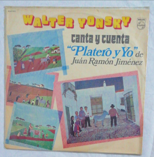 W. Yonsky Platero Y Yo Disco Vinilo Infantil Cuento P/ Niños