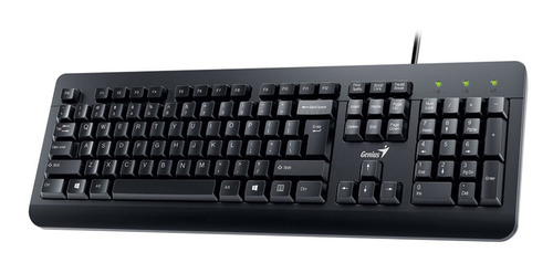 Kit de teclado y mouse Genius KM-160 Inglés US de color negro