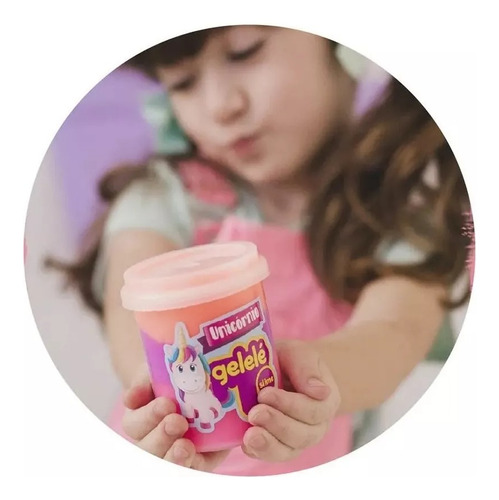 Imagen 6 de 10 de Slime Unicornio Multicolor Arcoiris 152g Textura Aroma Gele