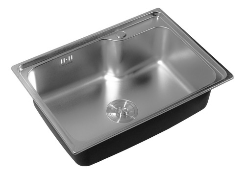 Bacha Cocina Sobre Mesada Acero 304 Simple Hausar Bix 61x43 Electroplatinado
