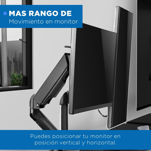 Brazo Soporte Doble Para 2 Monitores Linkon Escritorio Gas