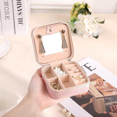 Mini Organizador Joyas Estuche Joyero Aretes Anillos Viaje