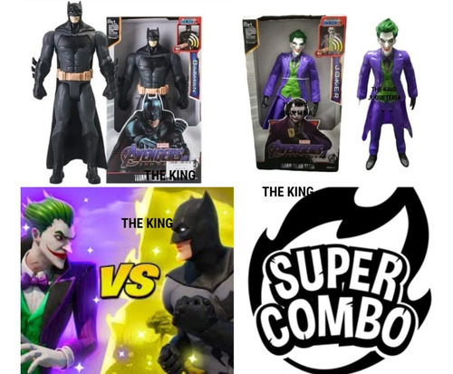 Muñeco Batman + Joker Guason - Grandes 30cm Con Luz Sonido | Envío gratis