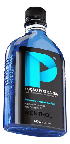 Loção Pós Barba Play Barber 240ml Lemon + Mentol Kit 2 Unida