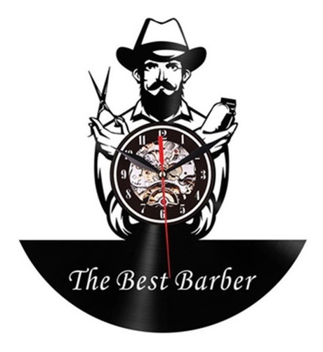 Reloj Barberia Peluqueria Salón Belleza Vinilo Barbero