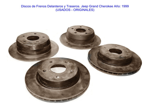 Discos De Frenos Delanteros Y Trasero Jeep Grand Cherokee 99