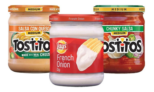 Tostitos Chunky Salsa Queso Dip 3pzs D (439.4g)c/u Importado