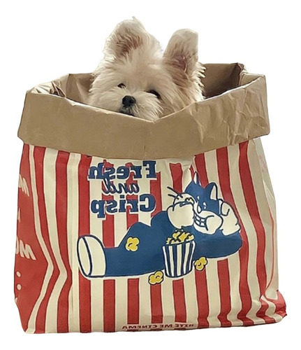 Bolsa De Papel Kraft Para Mascotas, Gatos Y Palomitas