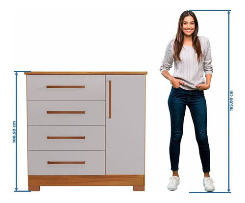 Cômoda 4 Gavetas Nt 5185 Notável Móveis
