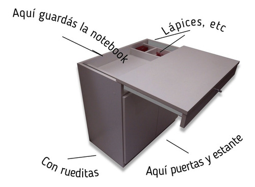 Escritorio Mesa Plegable Espacios Reducidos Diseño Exclusivo