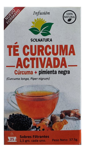  Te Hierba Filtrante Infusión 25 Sobres Te Curcuma Activada