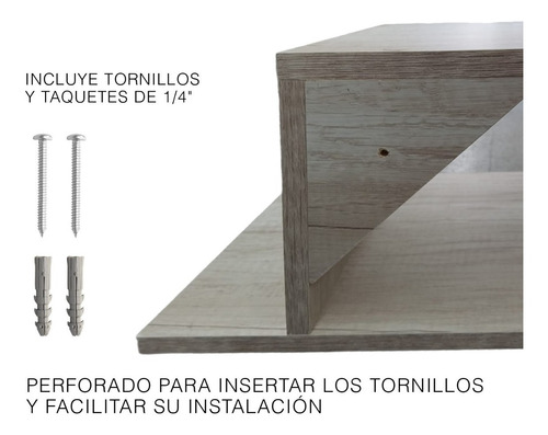 Repisa Mueble Flotante Modelo Z Para Equipos De Tv 100 X 25