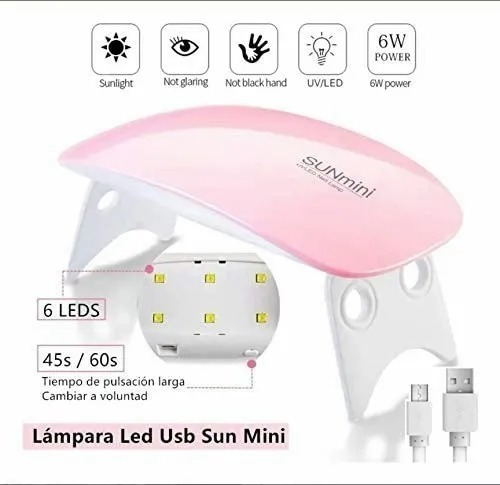 Kit Uñas Lámpara Uv Led Drill Taladro Y Decoración De Viaje