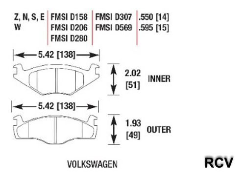 Balatas Disco  Delantera Para Volkswagen Jetta A3 1.8l 1995