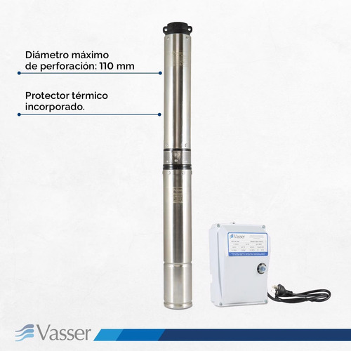 Imagen 4 de 11 de Bomba Sumergible Vasser Bs4-100 C/ Tablero De Proteccion 1 H