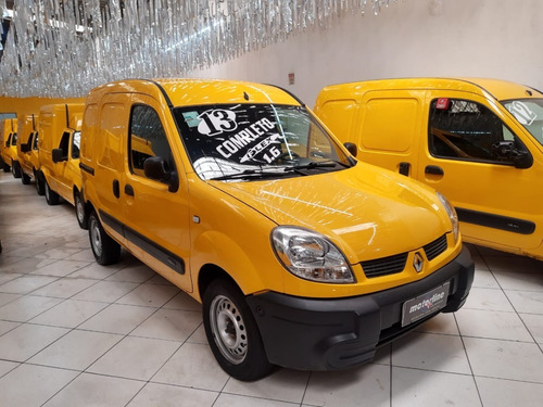 Imagem 3 de 12 de Renault Kangoo 1.6 Flex 2013 Amarela Completa.