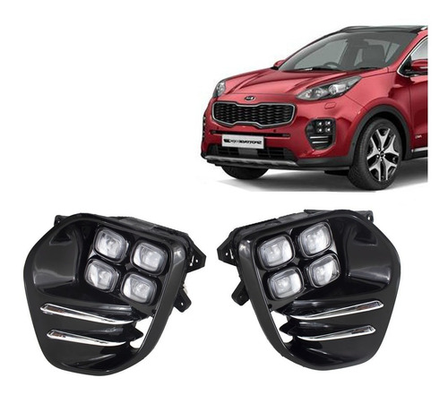 Set Luz De Dia Niebla Drl Kia Sportage 2016 2017 2018