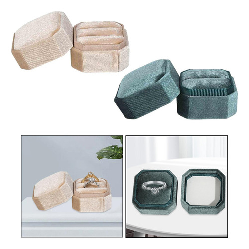 Boda Elegante Anillos Caja Terciopelo Joyero Para Niñas