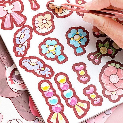 4 Uds. Libros De Pegatinas Faciales Pegatinas De Vestir De