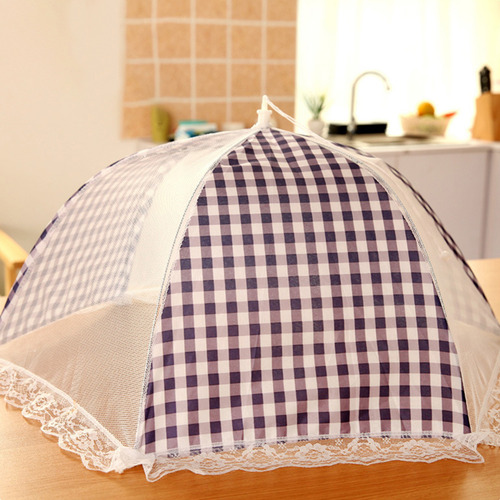 Carpa Plegable De Malla Para Comida, Tela Escocesa Azul, Peq
