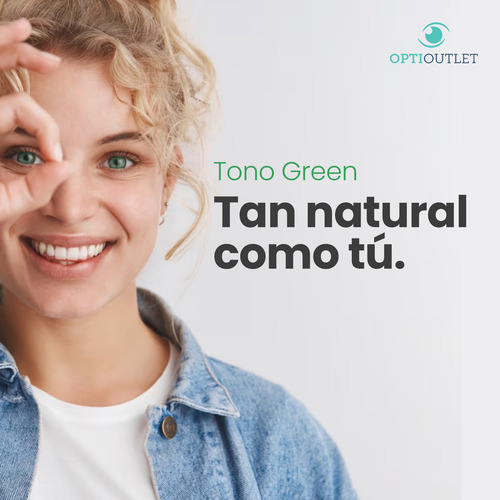 Lentes Lunare Verde 1 Par + Kit De Cuidado Optioutlet Verde