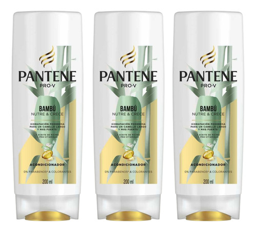 Pack Acondicionador Pantene Pro-v Essentials Bambú 200 Ml