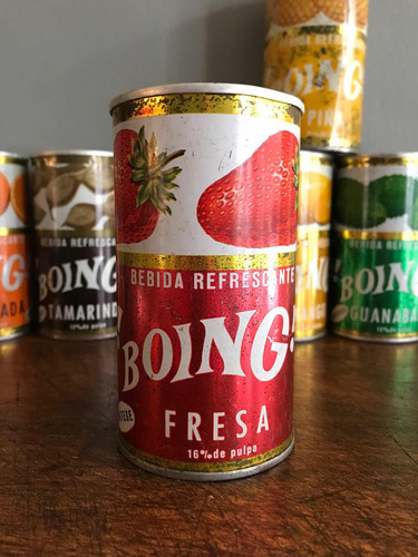 Colección De 7 Latas Antiguas De Refresco Boing Pascual !!! (Usado)