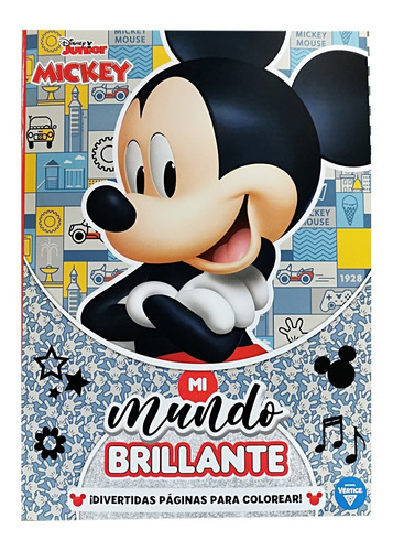 Mickey Mouse - Mi Mundo Brillante - Libro Para Pintar 