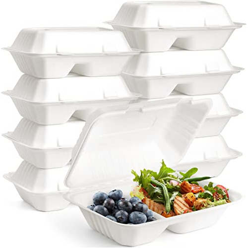 Elsjoy 90 Pack 9 X 6  Clamshell Take Out Containers, 8rmlm