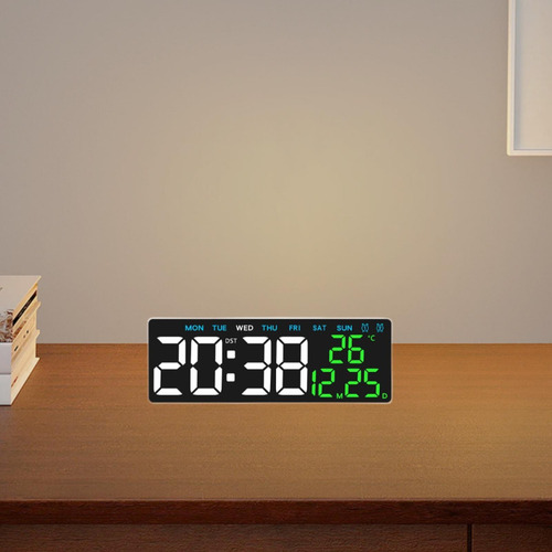 Reloj Despertador Digital, Reloj De Concha Blanca Tiempo