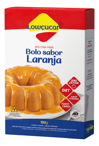 Bolo De Laranja Zero Adicao De Acucares 150g