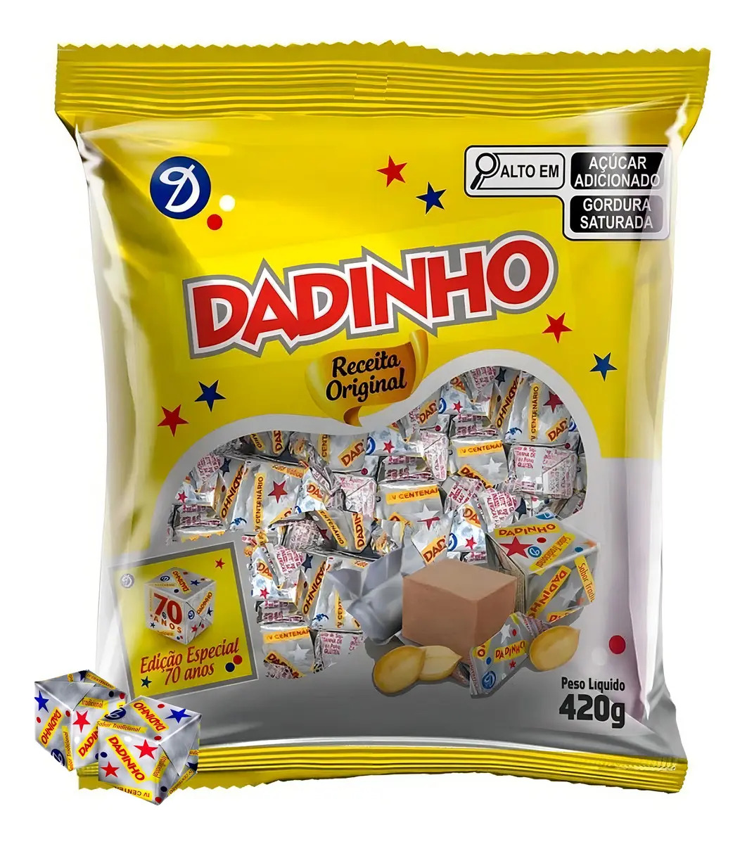 Caramelo Dadinho Original amendoim 63 u