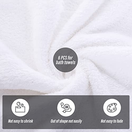 Juego De 6 Toallas De Baño Microfibra Absorbentes