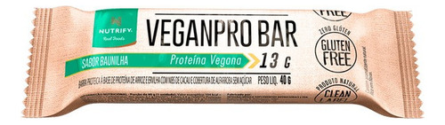 Kit 2x: Barra De Proteína Veganpro Baunilha/nibs Nutrify 40g