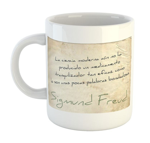 Taza De Ceramica Psicologia Freud Palabras Bondadosas