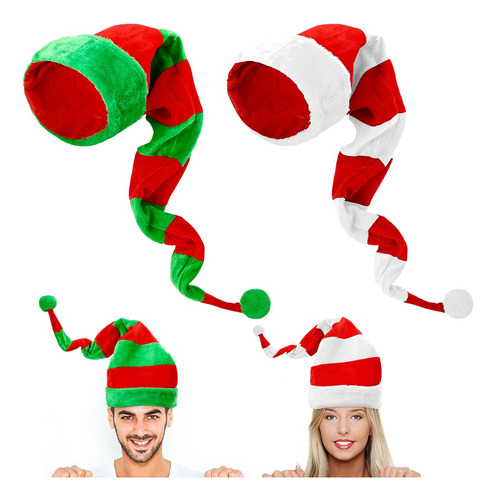 Nasjac Sombreros De Elfo De Navidad De Fieltro, 2 Pcs