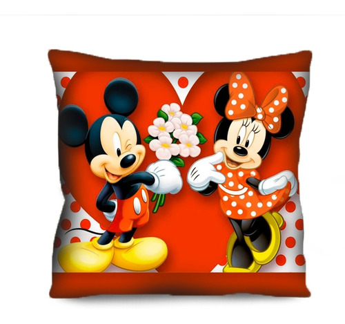 Almofada Decorativa Mickey E Minnie Namorados 42cm R3