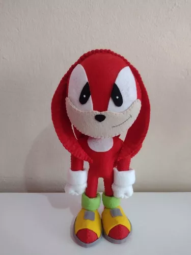 Sonic e May Rose em feltro 40 cm de altura Kit 2 personagens