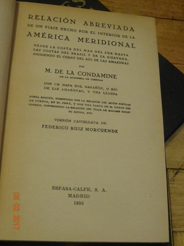 Relación Abreviada Viaje Int. América Meridional M Co&-.