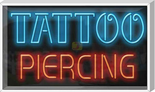 Señal De Neón -  Outdoor Tattoo Piercing Neon Sign