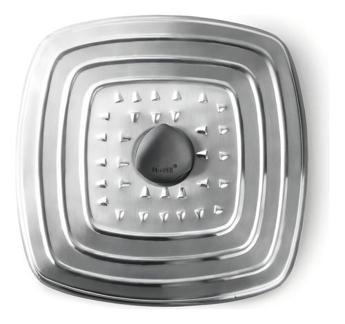Tapa Multiusos Cuadrada, Acero Inoxidable, Para Grill Ibili Color Plateado Cuadrada