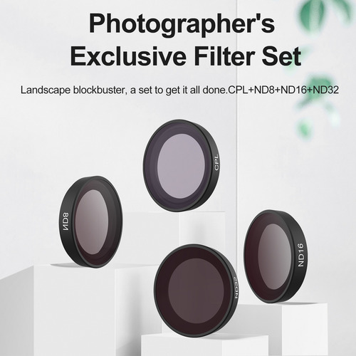 Imagen 4 de 9 de Telesin Is-flt-go2 - Kit De Filtro Para Cámara Con 4 Filtros
